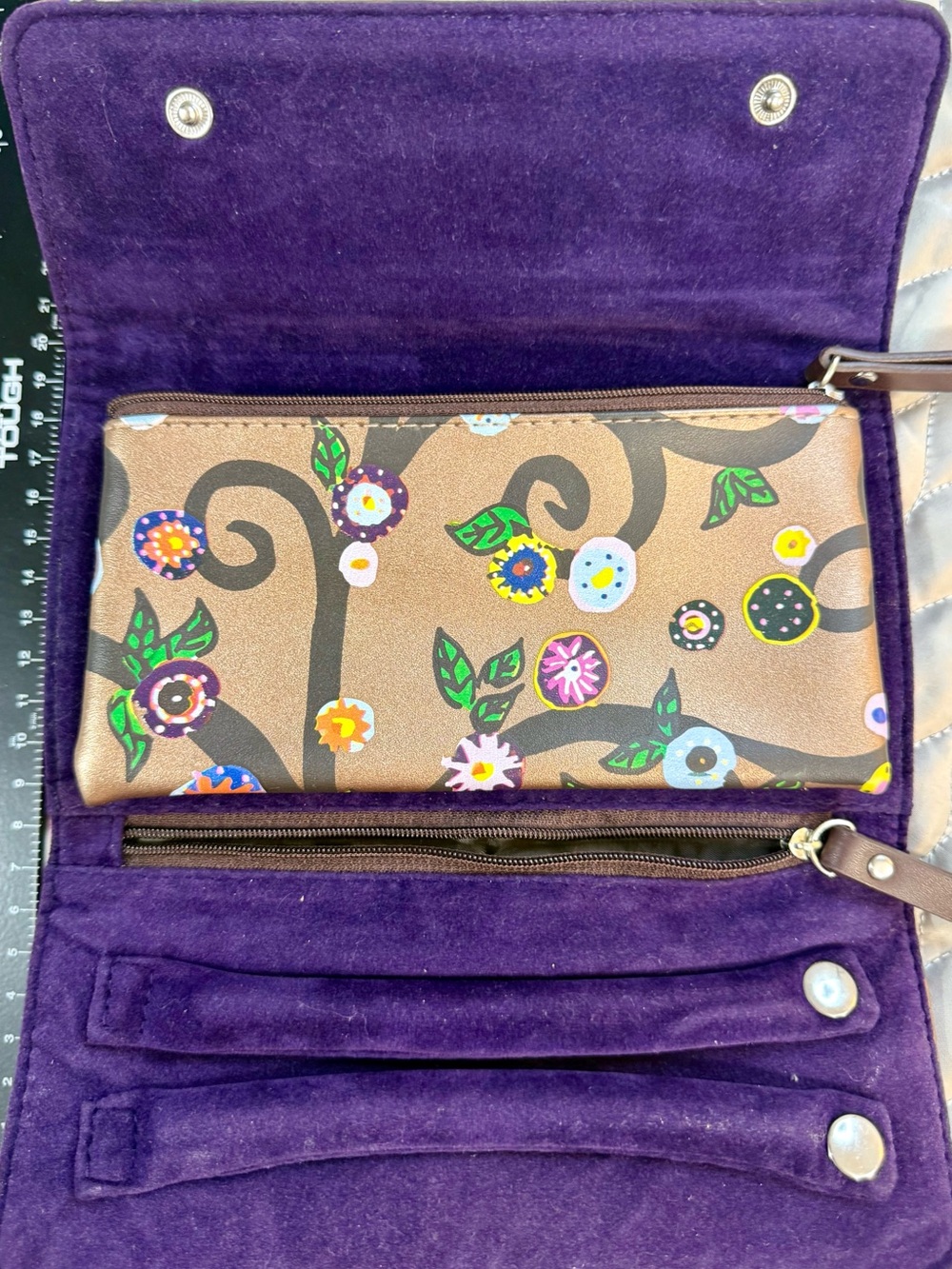 Travel Jewelry, organizer, trifle with Multicolor Blossoms and floral bird desig - Picture 8 of 16
